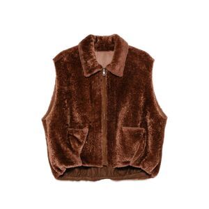 Simonetta Ravizza Brown Jackets - Waistcoat & Gilets Women
